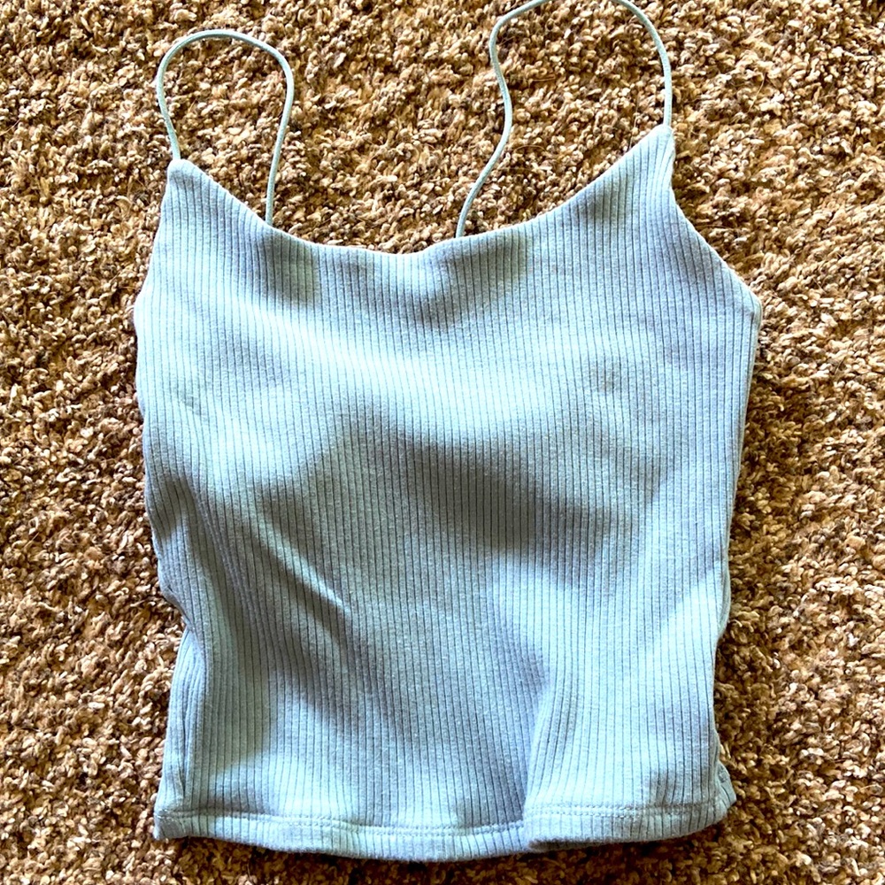 Garage brand blue tank. Worn maybe twice. XS and smoke free home.